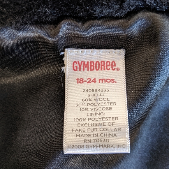 EUC Gymboree girl toddler pea coat size 18-24 months - Picture 6 of 7